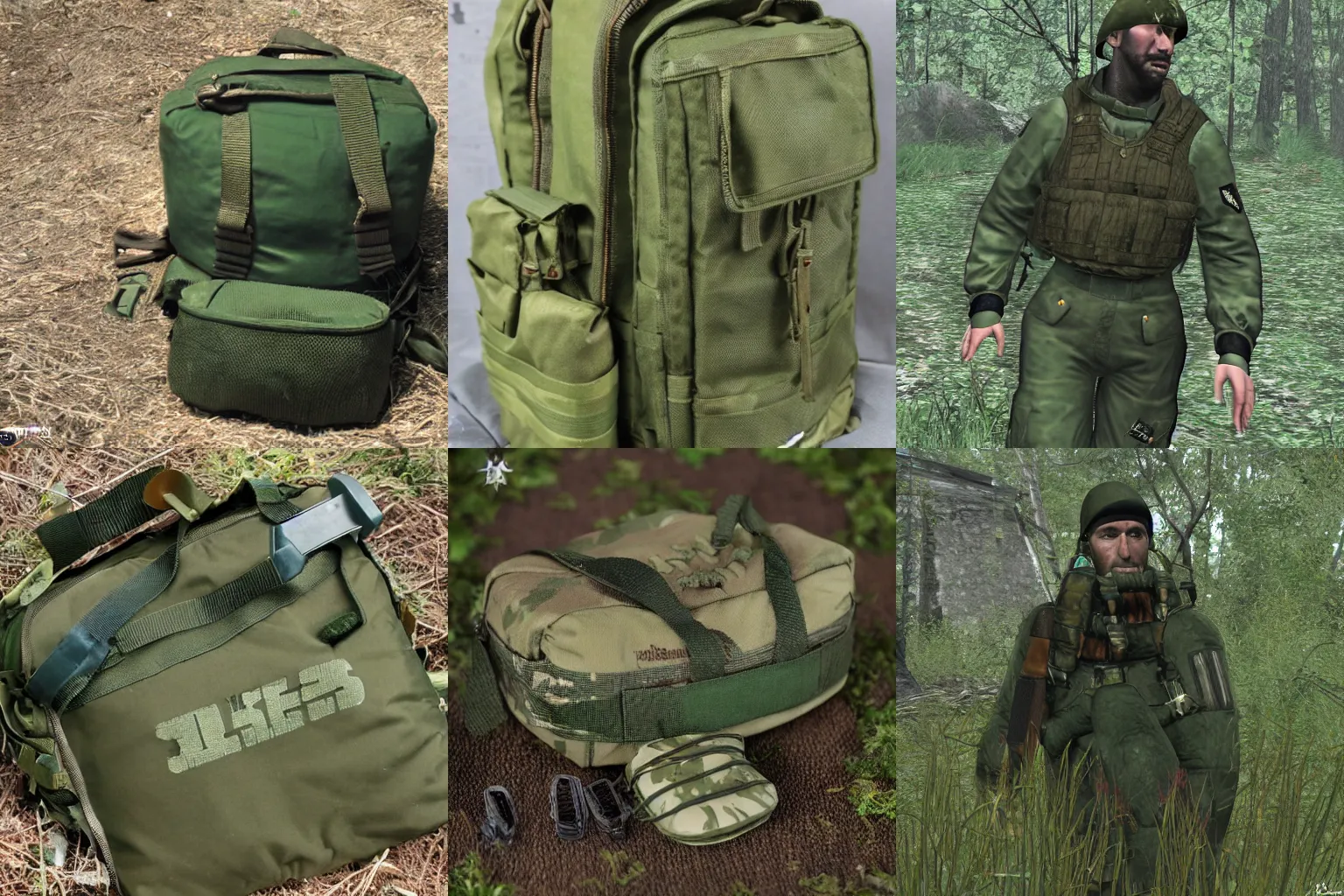 Prompt: Picnic S.T.A.L.K.E.R Poland Cold war jungle green beret