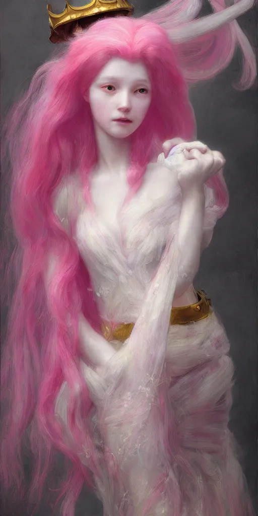 Image similar to princess bubblegum, masterpiece by Edgar Maxence and Ross Tran and Michael Whelan, gustav dore, 8k, octane render