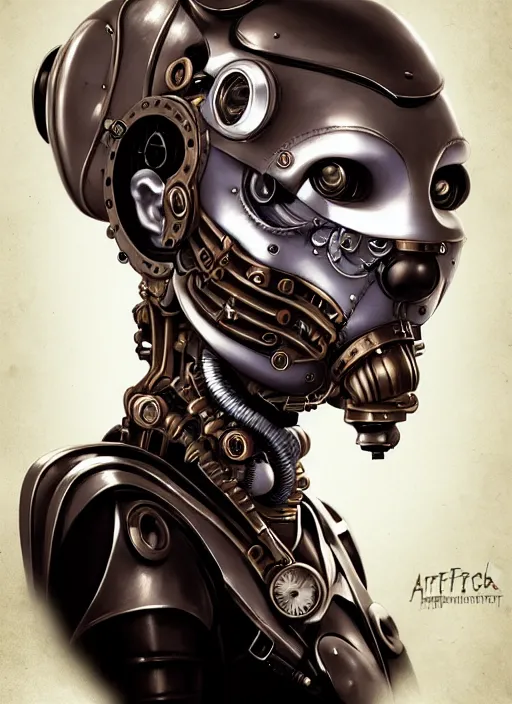 Prompt: portrait of a steampunkkkkkoooooo robot woman in 1810 by Artgerm, biomechanical, hyper detailled, trending on artstation