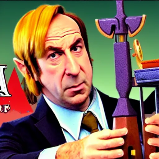 Prompt: saul goodman as a shopkeeper in the legend of zelda ocarina of time