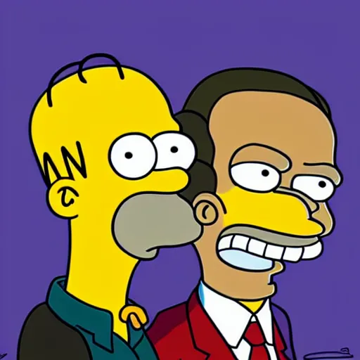 Prompt: a Simpson version of Emmanuel macron as a Simpson