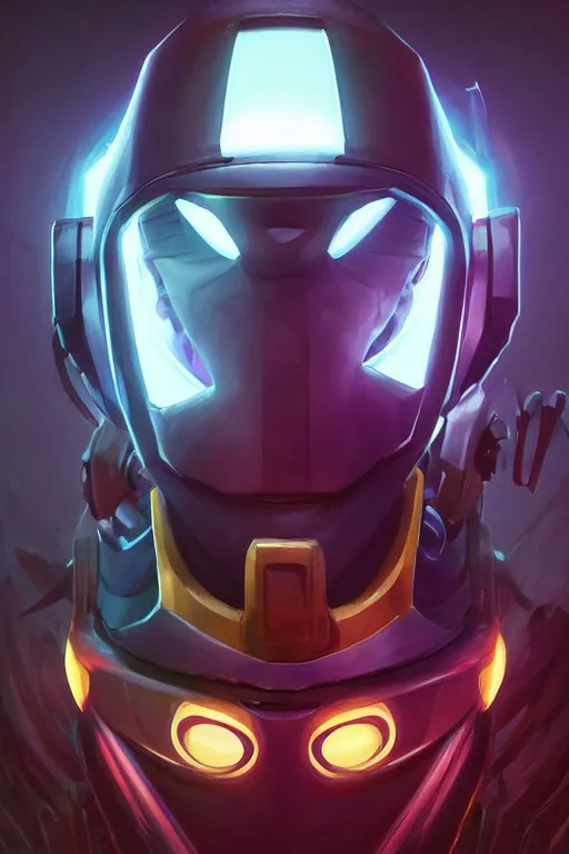 Image similar to epic mask helmet robot ninja portrait stylized as fornite style game design fanart by concept artist gervasio canda, behance hd by jesper ejsing, by rhads, makoto shinkai and lois van baarle, ilya kuvshinov, rossdraws global illumination radiating a glowing aura global illumination ray tracing hdr render in unreal engine 5