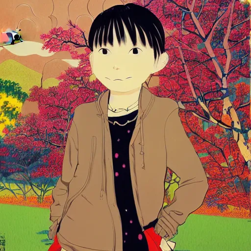 Prompt: a portrait of a character in a scenic environment by Hiroyuki-Mitsume Takahashi