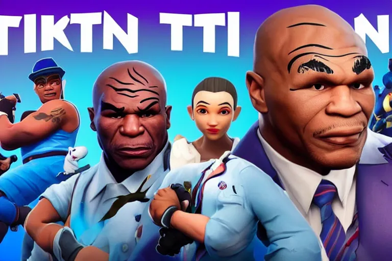 Image similar to mike tyson in fortnite