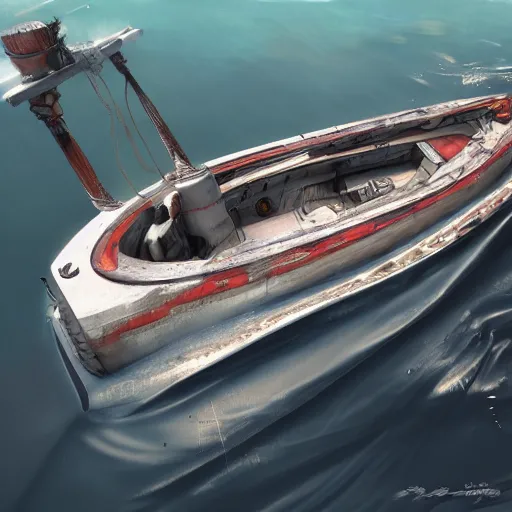 Image similar to boat graffiti, hyperdetailed, artstation, cgsociety