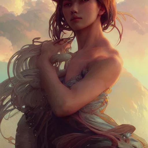 Image similar to ultra realistic illustration, monster anime, intricate, elegant, highly detailed, digital painting, artstation, concept art, smooth, sharp focus, illustration, art by artgerm and greg rutkowski and alphonse mucha and wlop