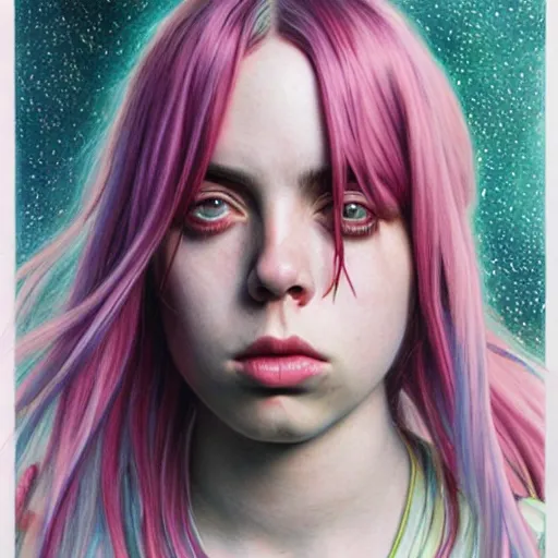 Image similar to Billie Eilish, by Mark Brooks, by Donato Giancola, by Victor Nizovtsev