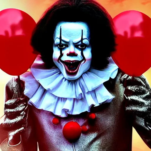 Image similar to Michael Jackson as Pennywise, 4K