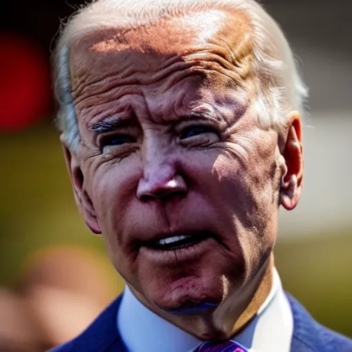 Image similar to Joe Biden with colorful clown makeup all over his face