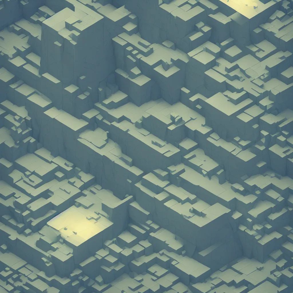 Image similar to isometric view of a giant floating triangular monolith in a valley by james gilleard, textured, detailed, beautiful, 8 k wallpaper