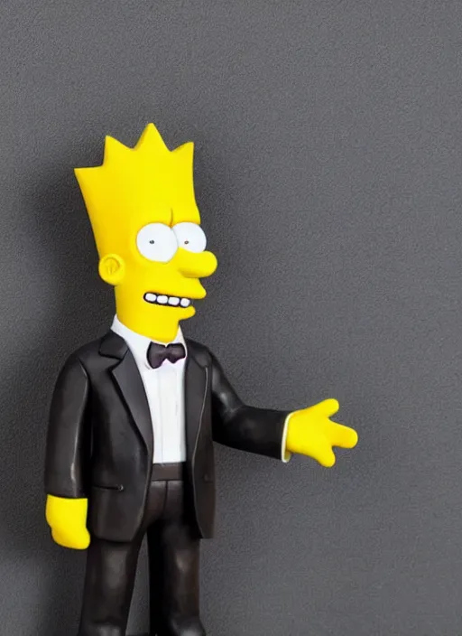 bart simpson in business suit, is antique statue. | Stable Diffusion ...