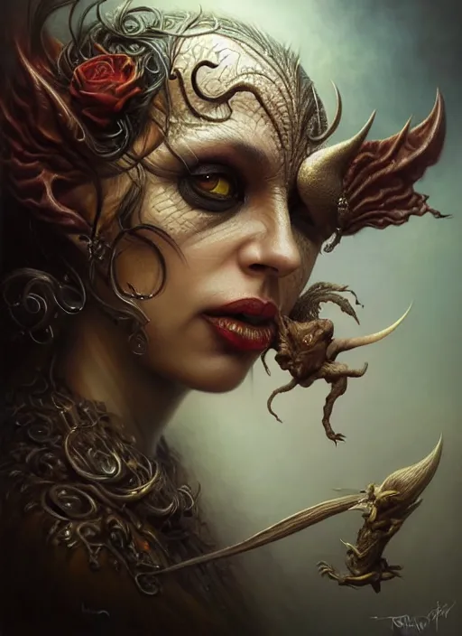 Prompt: ricky gerwais as an devil, aesthetic, fine art, intricate, elegant, highly detailed, realistic hair, centered, digital painting, art station, conceptual art, soft, sharp focus, illustration, artwork, artgerm, tomasz alen kopera, peter mohrbacher, donato giancola, wlop, boris vallejo