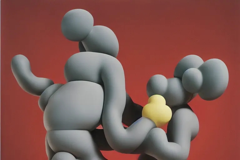 Prompt: 3 d statue by kaws, james jean and salvador dali and shusei nagaoka, oil on canvas, surrealism, neoclassicism, simple, renaissance, hyper realistic, cell shaded, 8 k