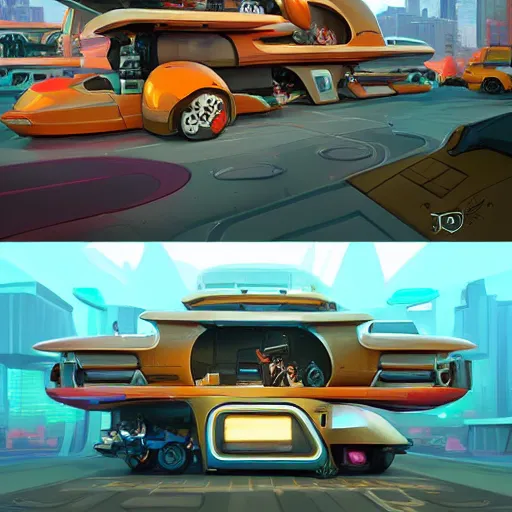 Image similar to swagger! lowrider culture, futuristic living large in the city by tyler edlin, bold colors, detailed, incredible lighting, great composition, artstation