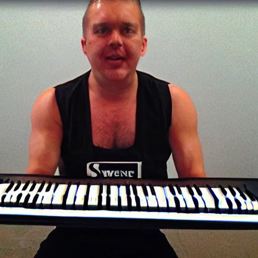 Prompt: swen Vince as a keyboard warrior