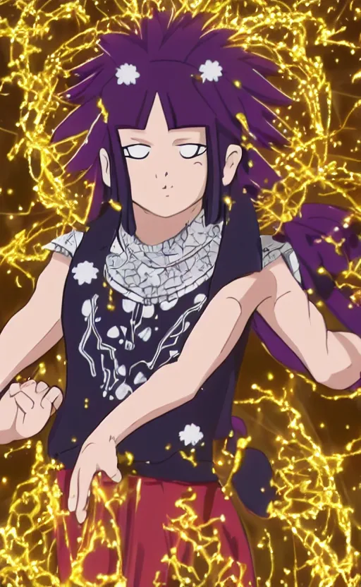 Image similar to Hinata doing a beautiful sparkly eight trigram dance, concept art, 4k ultra