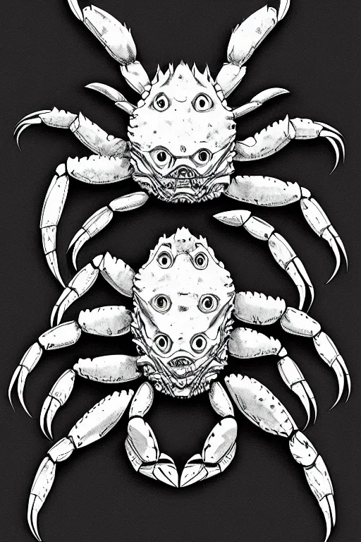 Image similar to crab humanoid figure warrior, symmetrical, highly detailed, digital art, needles, sharp focus, trending on art station, kentaro miura manga art style