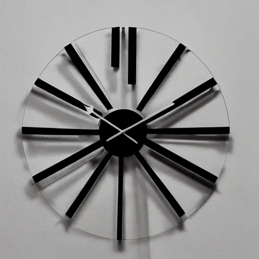 Image similar to a wall clock designed by Ron arad