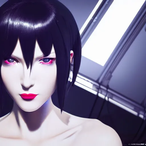 Prompt: ghost in the shell inspired avant - garde art, deco fashion, highly detailed, photorealistic portrait, bright studio setting, studio lighting, crisp quality and light reflections, unreal engine 5 quality render