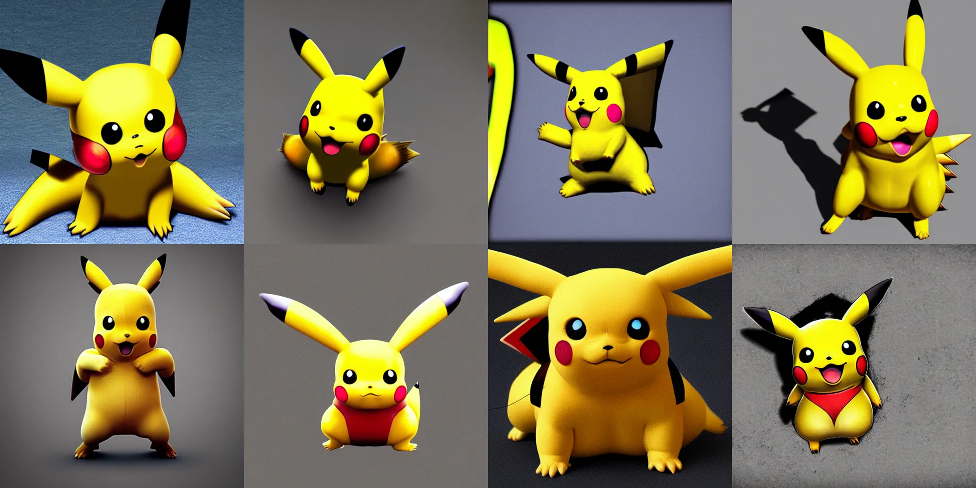 Image similar to photorealistic pikachu