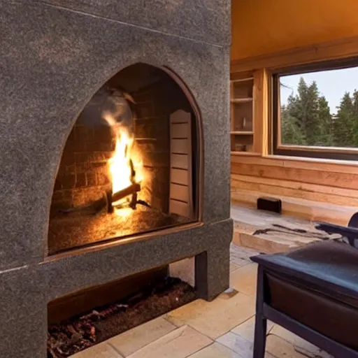 Prompt: a fireplace inside a fireplace