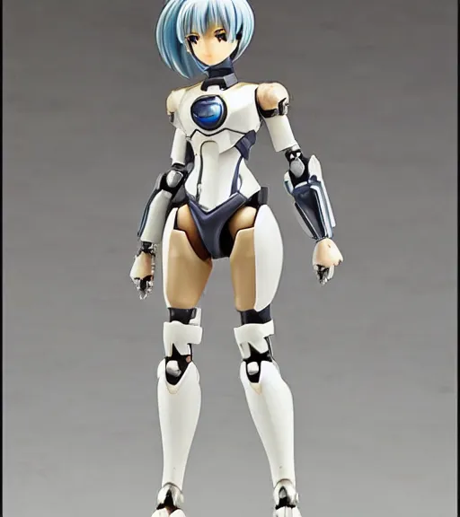 Image similar to Girl in mecha cyber Armor, portrait of the action figure of a girl, with bare legs，in the style of Kotobukiya ，anime figure