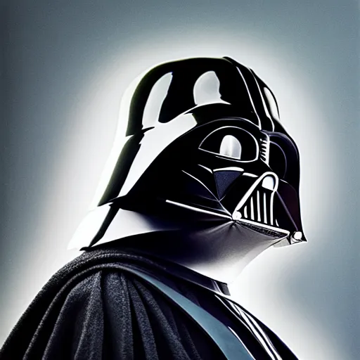 Prompt: photo portrait of Darth Vader by Annie Leibowitz photorealistic