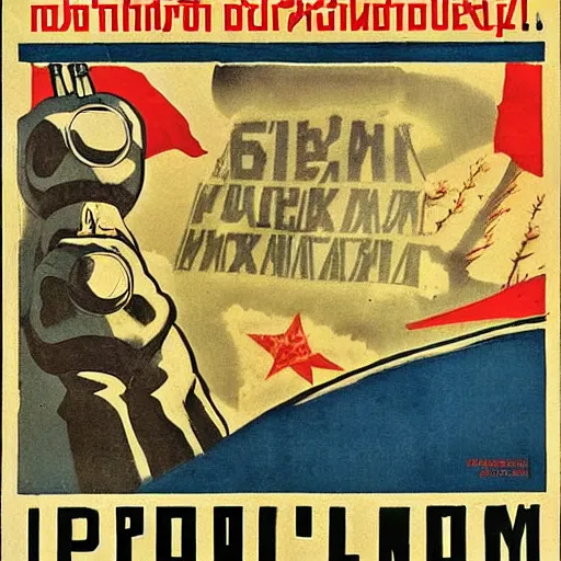 Image similar to pro - nuclear war propaganda by the soviet union
