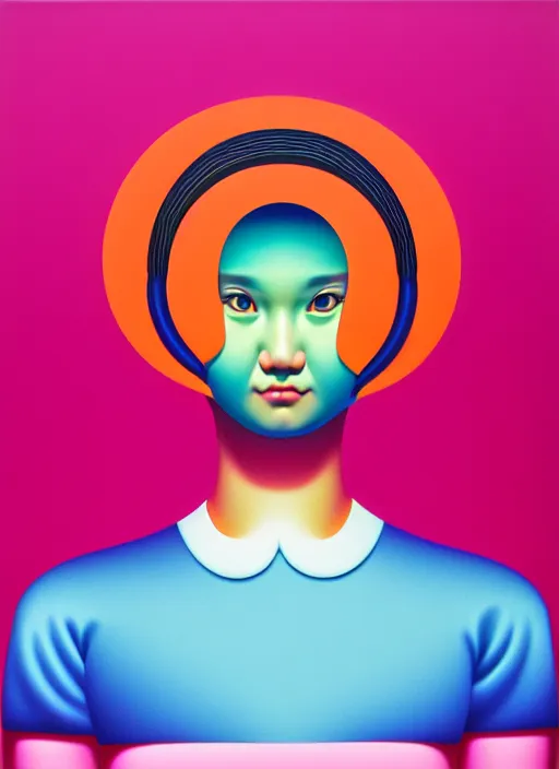 Image similar to cute girl by shusei nagaoka, kaws, david rudnick, airbrush on canvas, pastell colours, cell shaded, 8 k