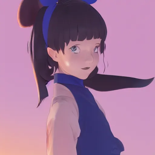 Image similar to Kiki from Kikis delivery service, full body, realistic style at CGSociety by WLOP,ilya kuvshinov,krenz cushart,Greg Rutkowski,trending on artstation.Zbrush sculpt colored,Octane render in Maya,Houdini VFX.Realistic sci-fi dystopia heroine,fully clothed,expressing joy,silky hair, deep eyes.Oil painting.Cinematic dramatic atmosphere,sharp focus,soft volumetric studio lighting.