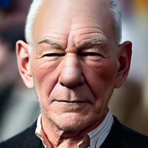 Image similar to patrick stewart mixed with ian mckellen