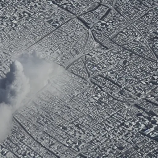 Image similar to un essaim de godes qui volent au milieu des nuages