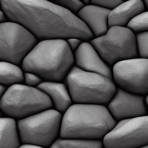 Image similar to a black and white drawing of rocks on a gray background, an ambient occlusion render by jacob more, polycount, photorealism, ambient occlusion, sketchfab
