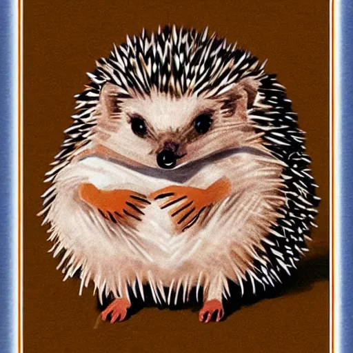 Prompt: hedgehog wearing ukrainian vyshyvanka realistic photo