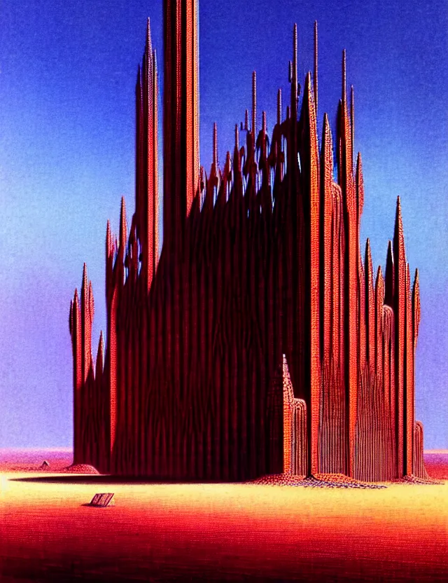 Image similar to close shot of a giant immense squared crematorium gothic architecture advanced technology scifi architectural structure desert planet, bruce pennington,