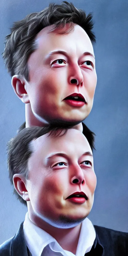 Prompt: how would the child of elon musk and a Rocket Look like if it would be possible, hyperrealistic, high Detail, best Shadow quality