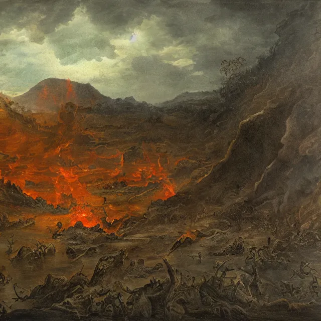 Image similar to hell, landscape