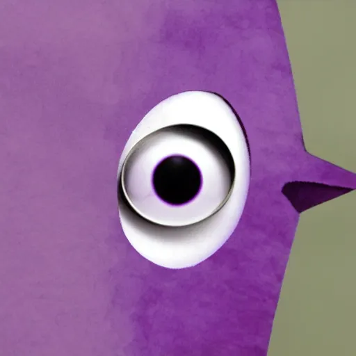 Prompt: One-Eyed One-Horned Flying Purple People Eater