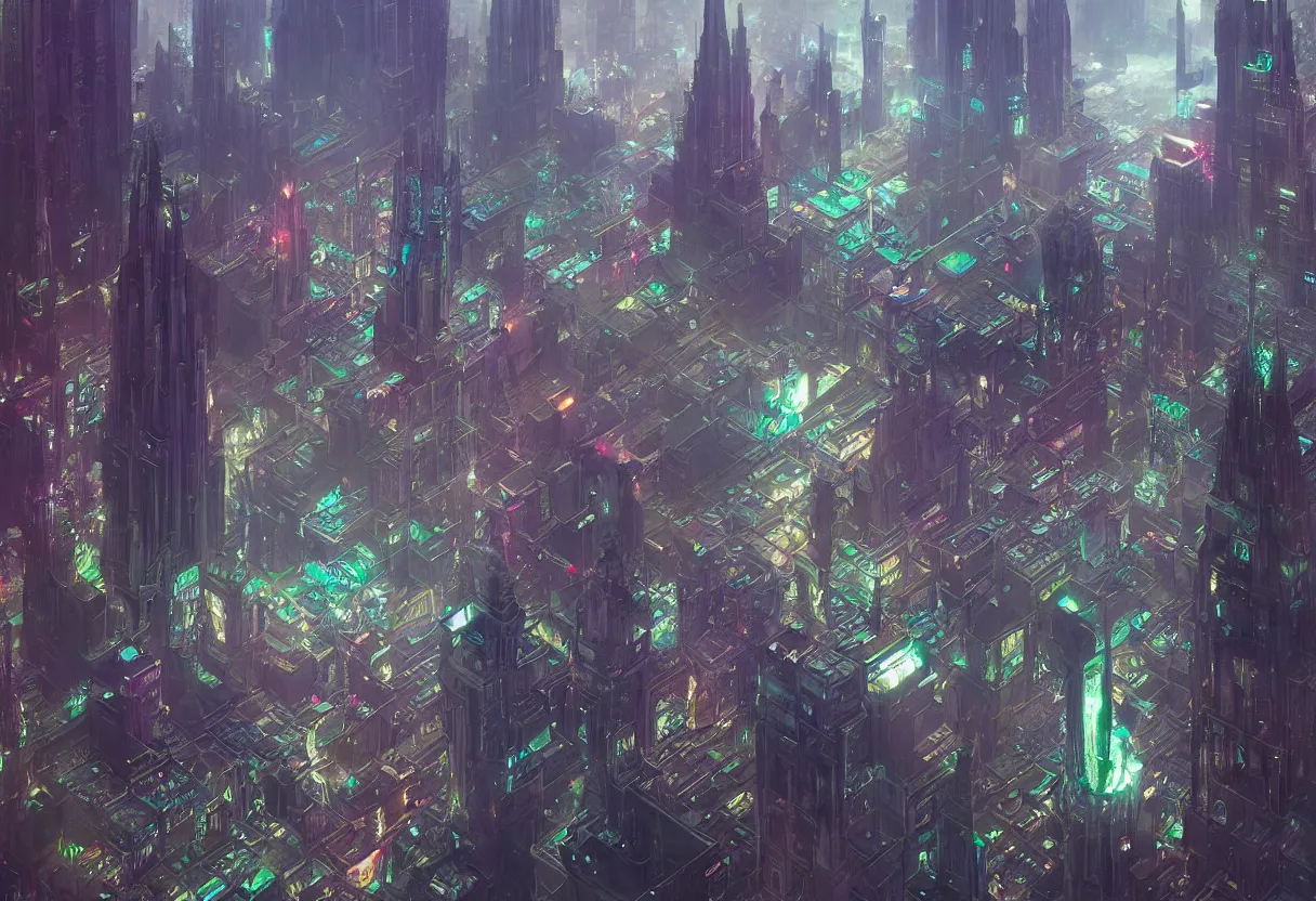 Prompt: augmented hyperreality in a futuristic city filled with vibrant colorful holograms - by greg rutkowski and raymond swanland hr giger and zdzislaw beksinski and alphonse mucha and moebius, matte painting, hyperdetailed, symmetry, art nouveau, beautiful render, concept art