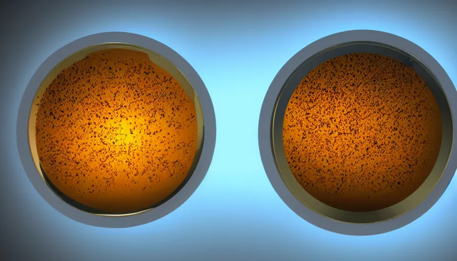 Image similar to bacterial growth in a giant petri dish, cinematic lighting, establishing shot