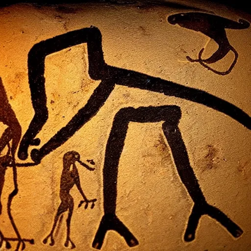 Image similar to paleolithic cave painting