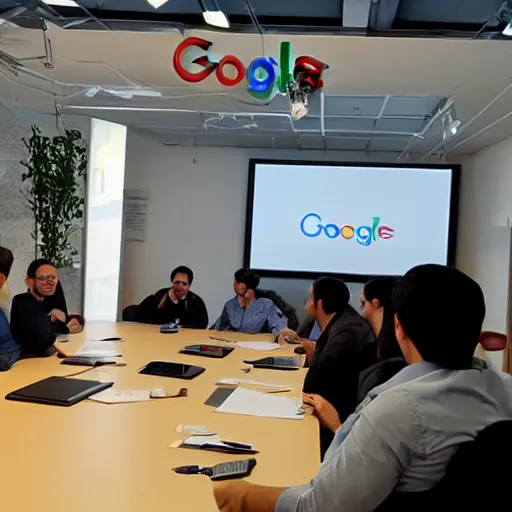 Image similar to developers are discussing a plan in a google meet