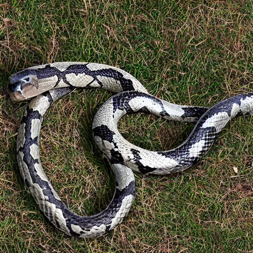 Prompt: in the grass a snake is slowly crawling toward a tree, the grass is high and dry, the snake has a zick zack pattern, the tree is an old oak, in the style of marvel comics