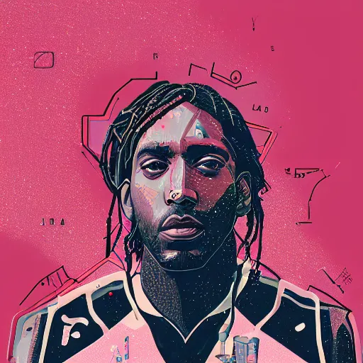 Image similar to a dreamy portrait of kawhi leonard by conrad roset, cybernetically enhanced, hyperdetailed, cyberpunk, cool, trending on artstation