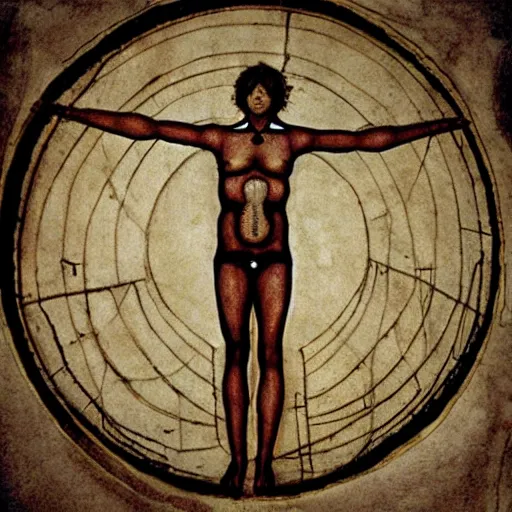 Image similar to vitruvian woman