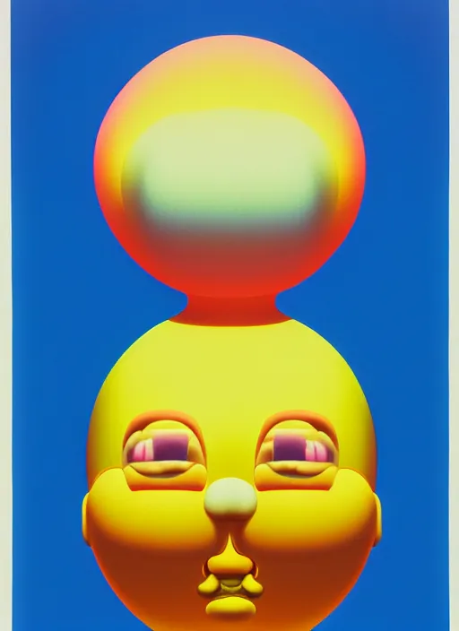 Image similar to puffy person by shusei nagaoka, kaws, david rudnick, airbrush on canvas, pastell colours, cell shaded, 8 k