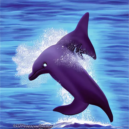 purple bottlenose dolphins