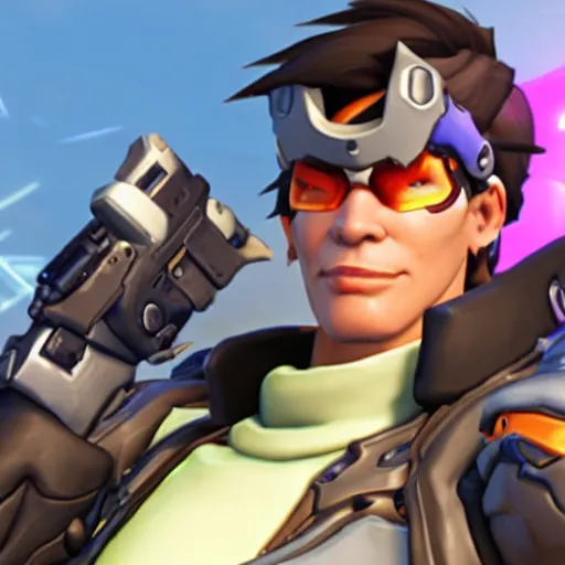 Image similar to Screenshot of Bogdanoff as an Overwatch hero