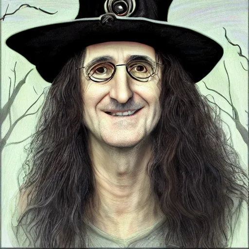 Prompt: portrait of geddy lee as a witch, hd, 4 k, detailed