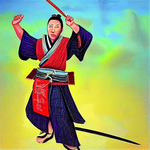 Image similar to “buff Samurai oil panting”